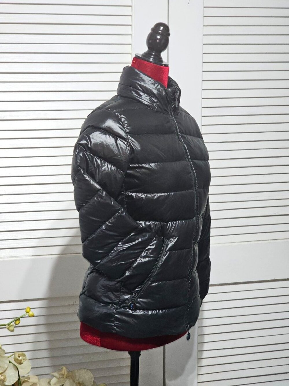 Moncler Women's Black Nylon Down Short Jacket Authentic Tag Size 1 Small 2978 - Picture 5 of 16
